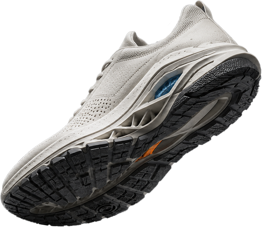 Floating finished shoe render